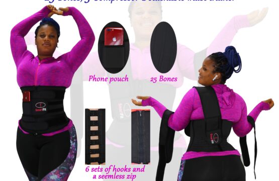 FsmartFit Waist Trainer 25 Steel Bone - 3Compressor Detachable